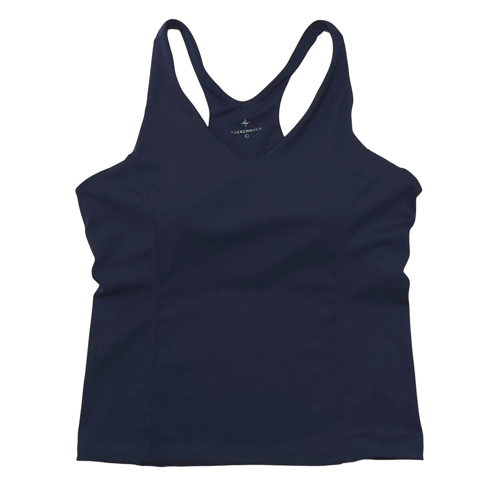 Tuckernuck Tnuck Sport Navy Compression Spandex Lena Tank Size Large